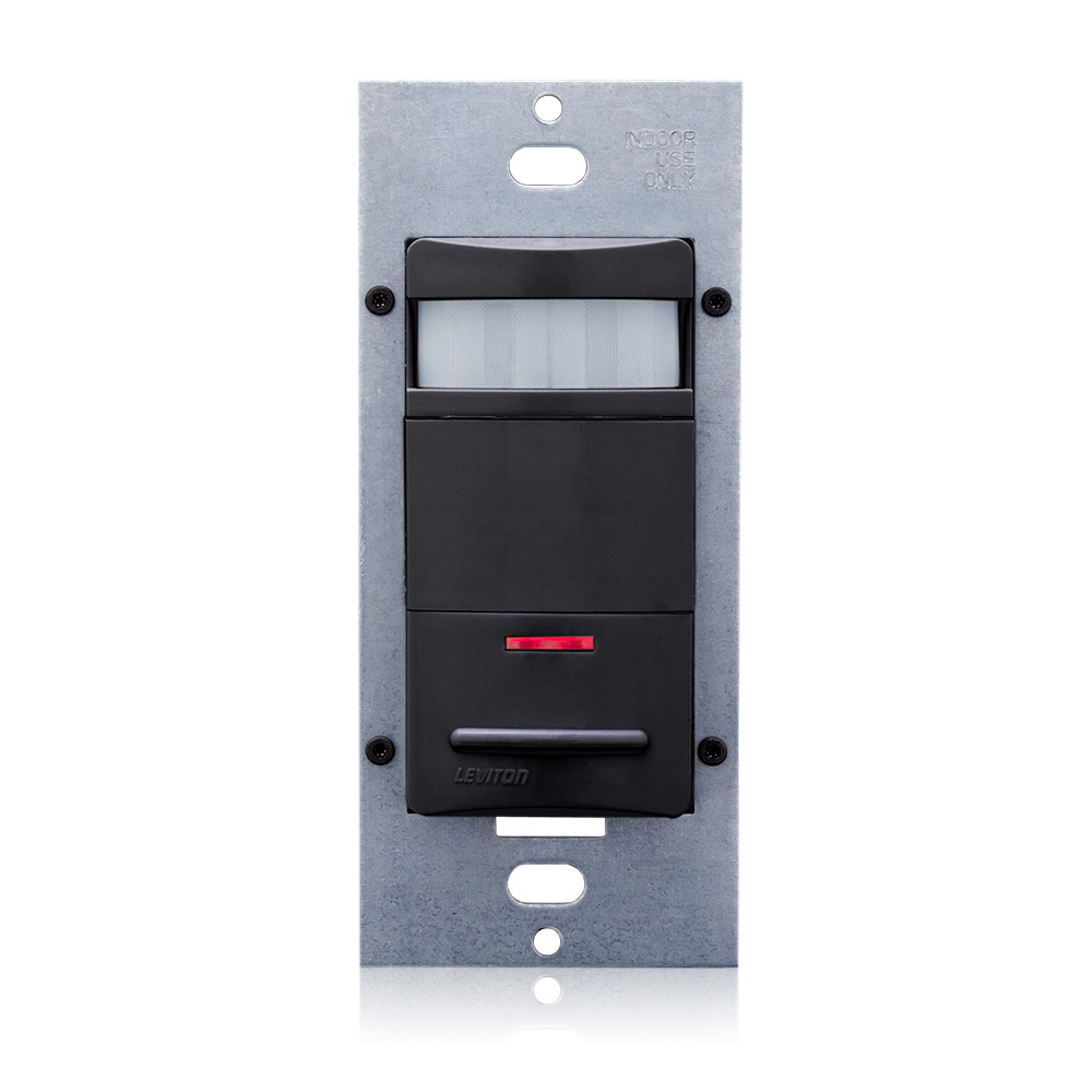 Passive Infrared, Switch Type: Single-Pole, Mounting: Wall Switch, Device Type: Occupancy Sensor, Coverage (Sq.Ft.): 2100 Sq. Ft., Voltage: 120/277 Volt AC 60Hz, Pattern: 180, Color: Black