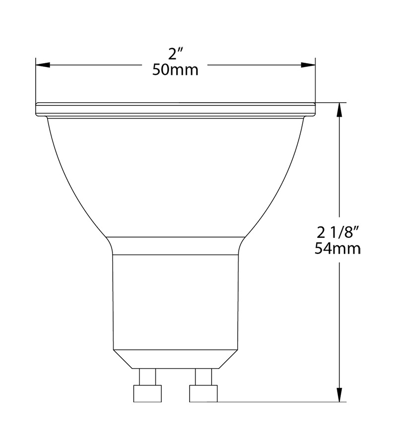 GU10 5.5W 50EQ 400lm GU10 CRI80 3000K Dim 35deg 10PK