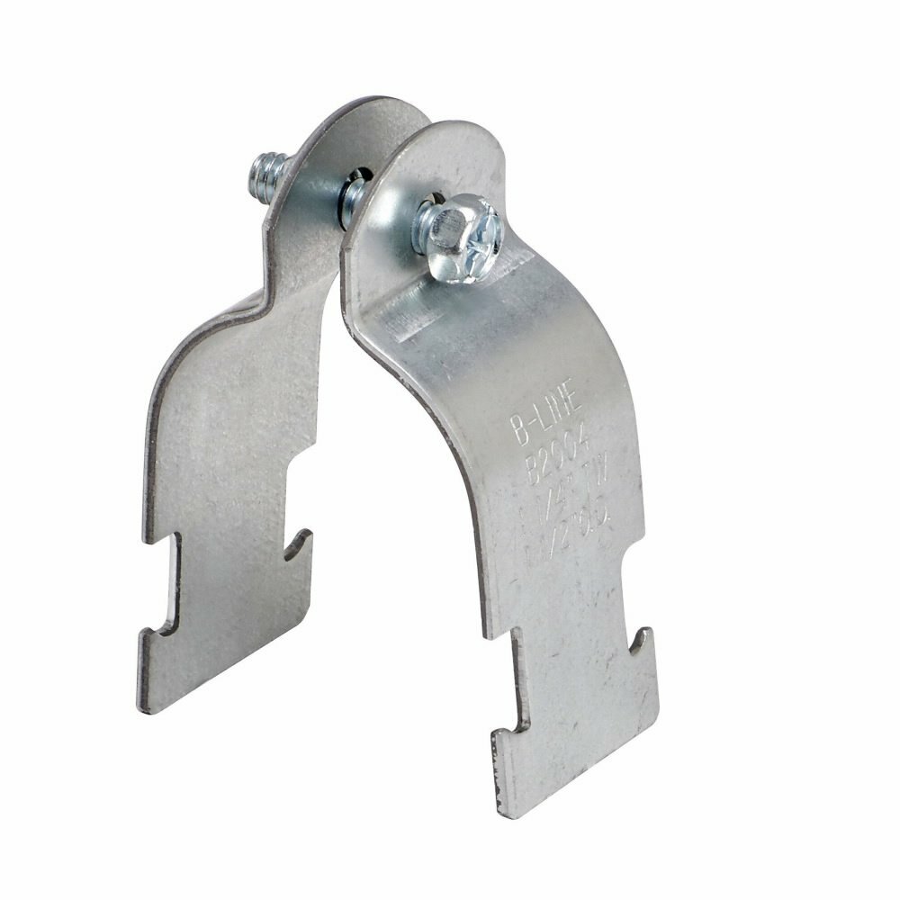 Eaton B-Line series O.D. pipe and conduit clamp, 0.0740" H x 2.9510" L x 1.25" W, Steel, Pipe or conduit clamps