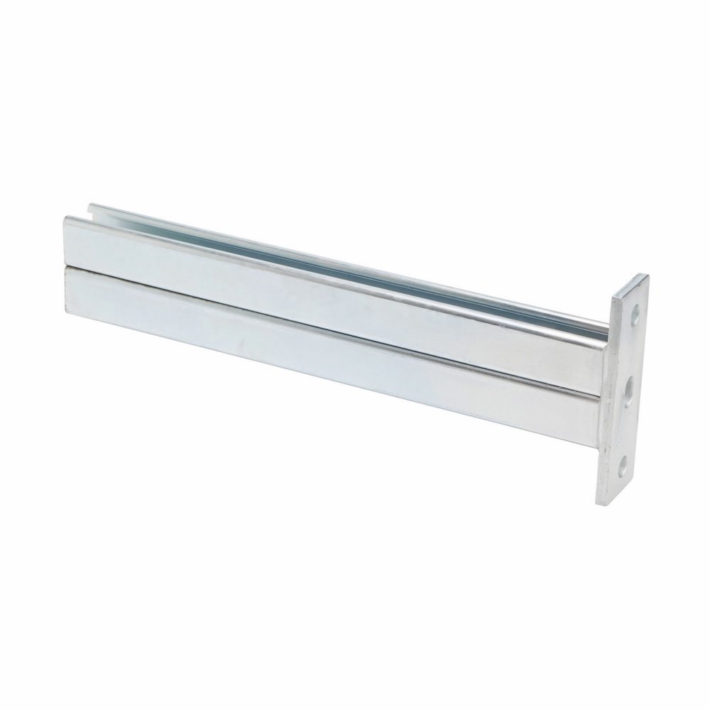 Eaton B-Line series bracket, 6.25" H x 24" L x 1.62" W, Steel, Electro-plated