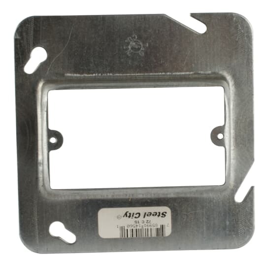 Single Gang Device Cover, 7 Cubic Inches, 4-11/16 Inch x 1 Inch Raised, Pre-Galvanized Steel