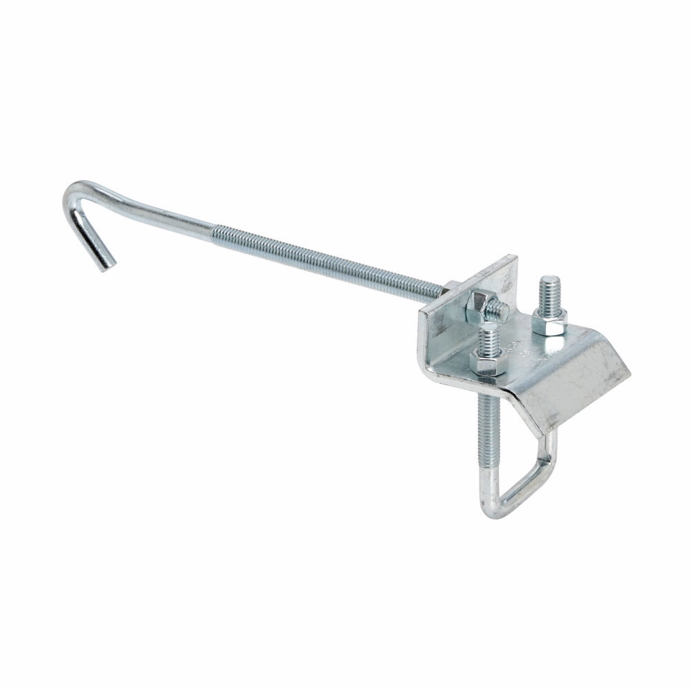 Eaton B-Line series beam clamp assembly, 5" H x 4" L x 3" W, 1" beam thickness, 4.87" beam/flange width