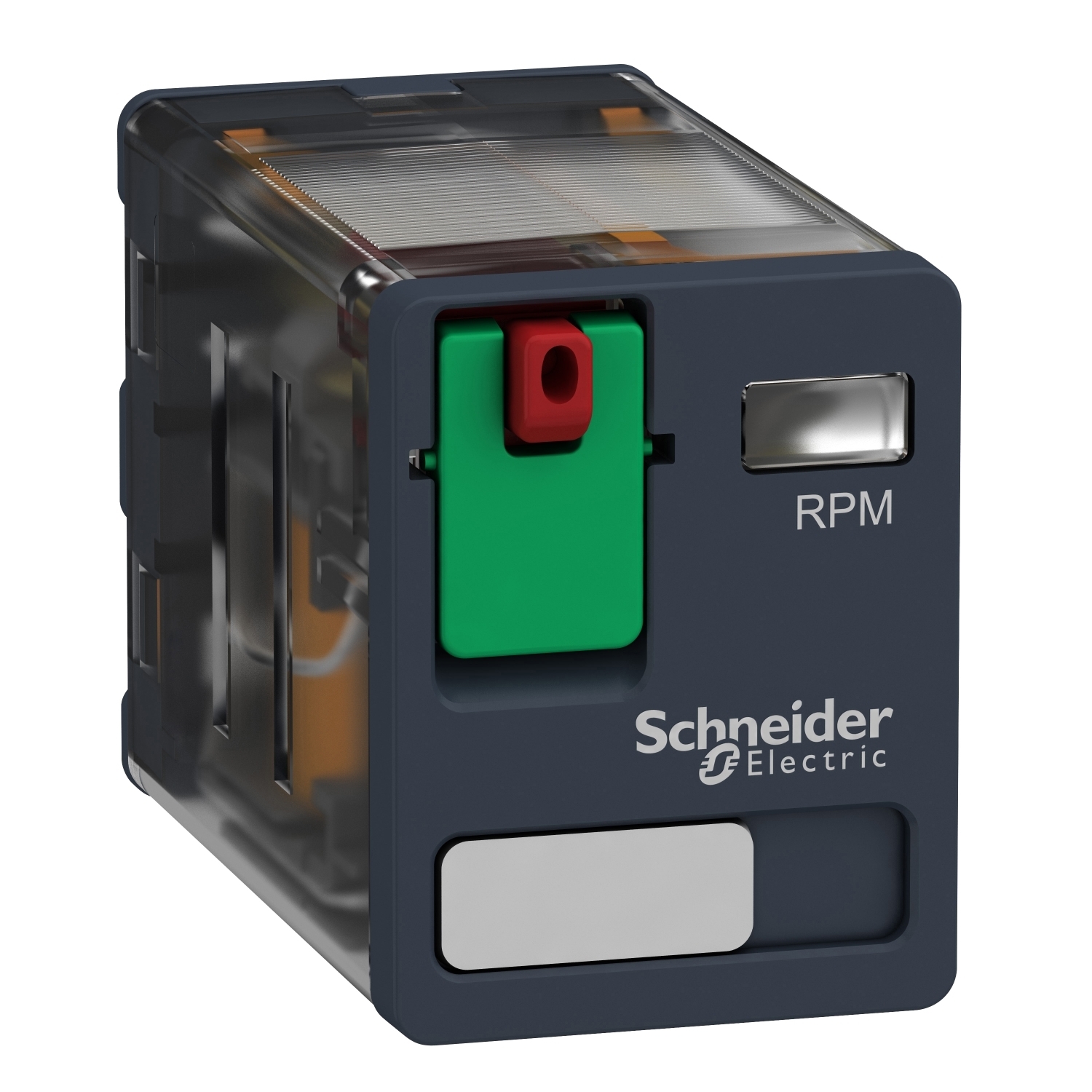 plug-in relay, Harmony electromechanical relays, 15A, 2CO, lockable test button, 24V AC