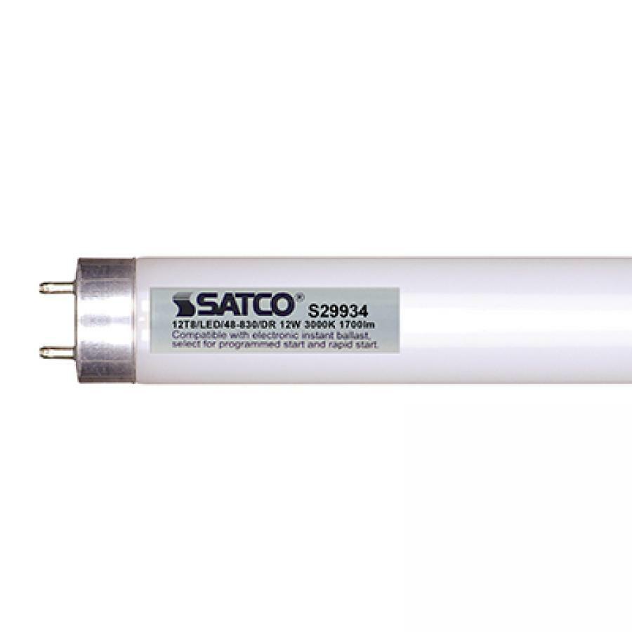 12 Watt T8 LED - Medium Bi-pin Base - 3000K - 50000 Average Rated Hours - 1700 Lumens