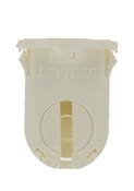 Fluorescent lampholder, T8/T12 (G13 base) shunted, medium bi-pin, turn type with lamp lock, medium height, (23MM) lamp center. 660W-600V. UL and CSA, snap-in with post mounted, bottom load. COF white. Packaged 1/polybag, 5/master carton.
