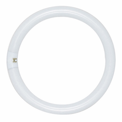 Fluorescent T9 Circline Lamp, Designation: FC12T9/CW/RS, 32 WTT, T9 Shape, G10q 4-Pin Base, 12000 HR, Lumens: 1930 LM Initial, Lumens: 1640 LM Mean, 4100 DEG K Color Temperature, Cool White 62 CRI, 12 IN Length, 1-1/8 IN Diameter