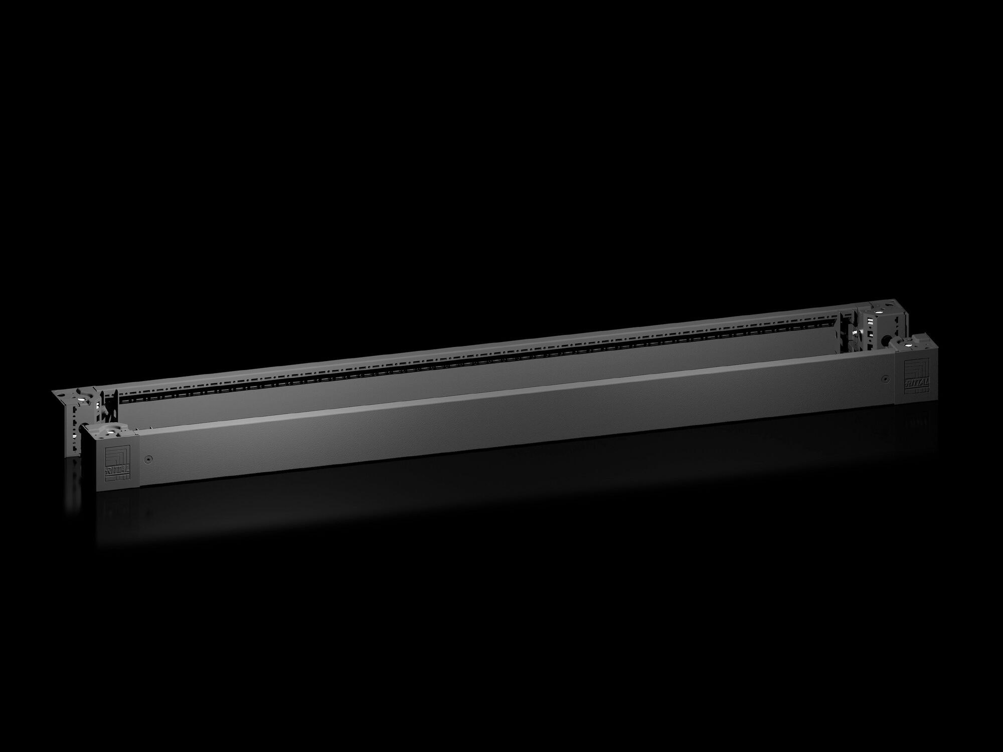 VX Base/plinth corner piece, with base/plinth trim panel, front and rear, H: 100 mm, for W: 1600 mm, carbon steel