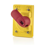IP66, NEMA 4 and 4X, For All 15A-40A Toggle Switches including Manual Motor Starters, Wetguard Watertight Toggle Switch Cover, Yellow