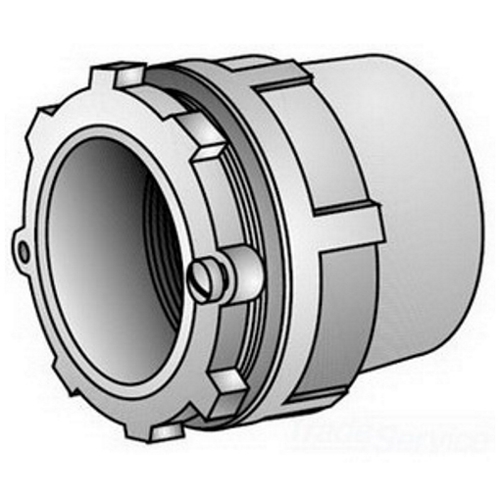OZ-Gedney Type CHT Space-Maker Conduit Hub, Size: 1/2 IN, Malleable Iron, Finish: Zinc Plated, Connection: 1/2-14 Female Tapered NPSM, Dimensions: 1-1/4 IN Diameter X 1-1/8 IN Length, Box Wall Thickness: 1/16 IN, Third Party Certification: UL File Number E-11853 For Use In Wet Locations, CSA 009795, Applicable Third Party Standards: UL 514B, CSA C22.2 No.18, Federal Specification W-F-408E, NEMA : FB-1, NEMA : 4, NEMA : 12, Hazardous Locations: Class I, Division 2/Class III, Division 1, 2 Per NEC 501-4(b), 501.10(b)(4), 502-4(a)(2), 503-3(a), For Rigid Conduit And IMC