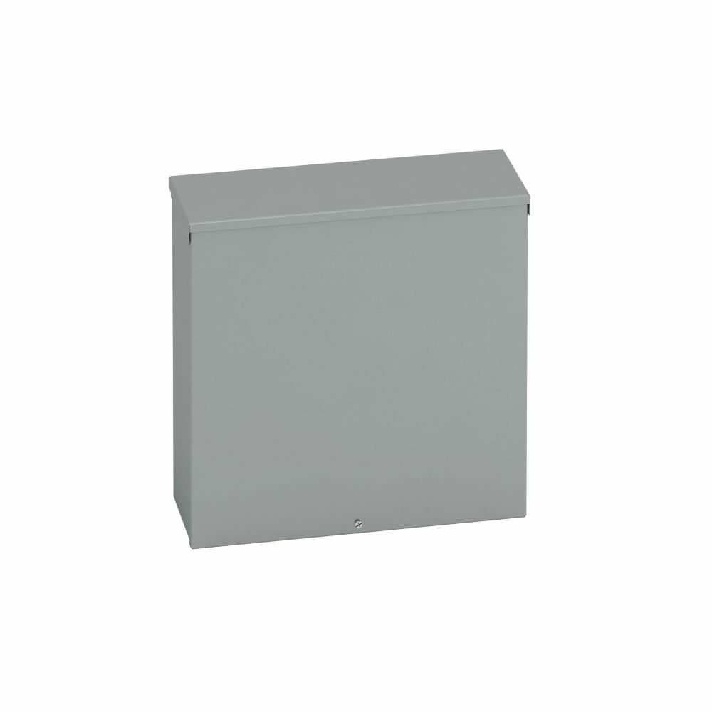 Eaton B-Line series Type 3/3R junction boxes, 6" height, 6" length, 6" width, NEMA 3R, Screw cover, RTSC enclosure, Surface mounted, Small single door, 3 bottom knockouts, Embossed thru holes, Carbon steel