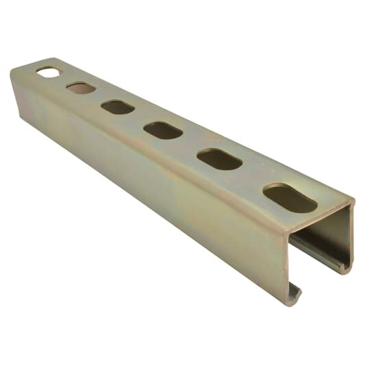 A1200HS-10HDG Half Slotted Strut Channel, 10 ft x 1-5/8 inch x 1-5/8 inch, Hot-dipped Galvanized Steel, 12 Gauge