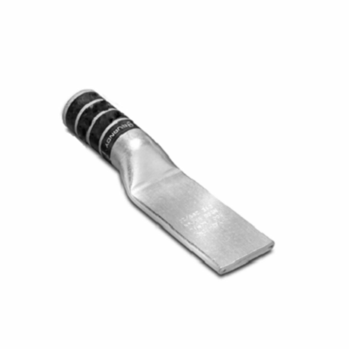 Copper Compression Lug (Undrilled), 2 Hole w/o Inspection Window, 4/0 AWG, 1/2" Stud, Long Barrel, Tin Plated.