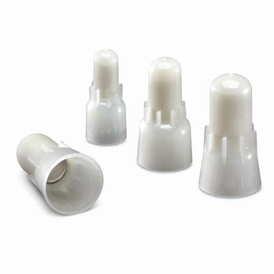 High Temperature Insulated Nylon Wire Joints for Minimum Wire Range (3) #16 to Maximum Wire Range (3) #14, White