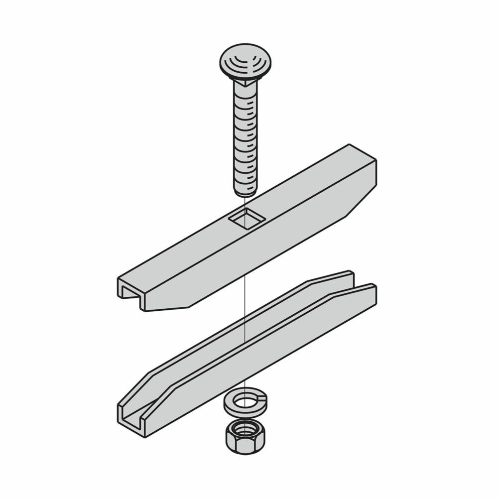 Eaton B-Line series runway splice, Used to connect runway stringers, Cable runway butt-splice clamp and kit, ASTM A570 structural steel, Black zinc