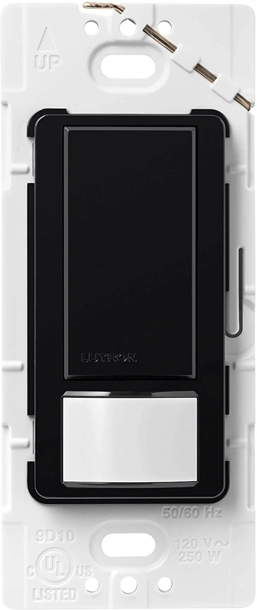Lutron Maestro Motion Sensor Switch, No Neutral Required, 150W LED, Single Pole, Black