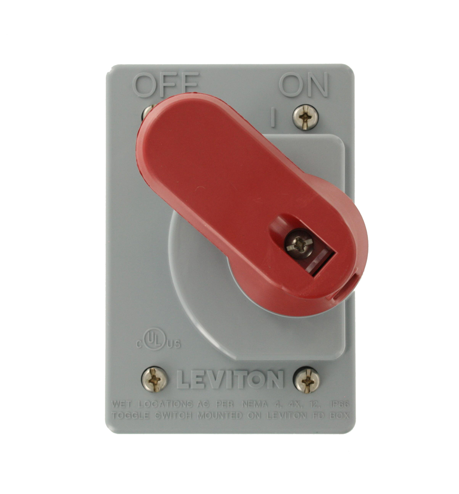 NEMA Type 4 4X IP 66 Wetguard Watertight Single Gang Switch Cover For use with all 15A-40A Toggle Switches Including  Manual Motor Starters - Gray