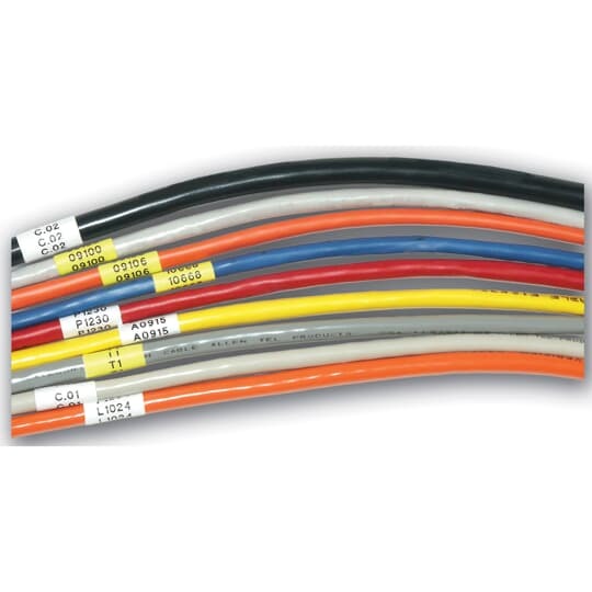 EZL Wire Marker Label for flat applications, White Flexible Nylon, 3/4 inch, 12.5 feet length