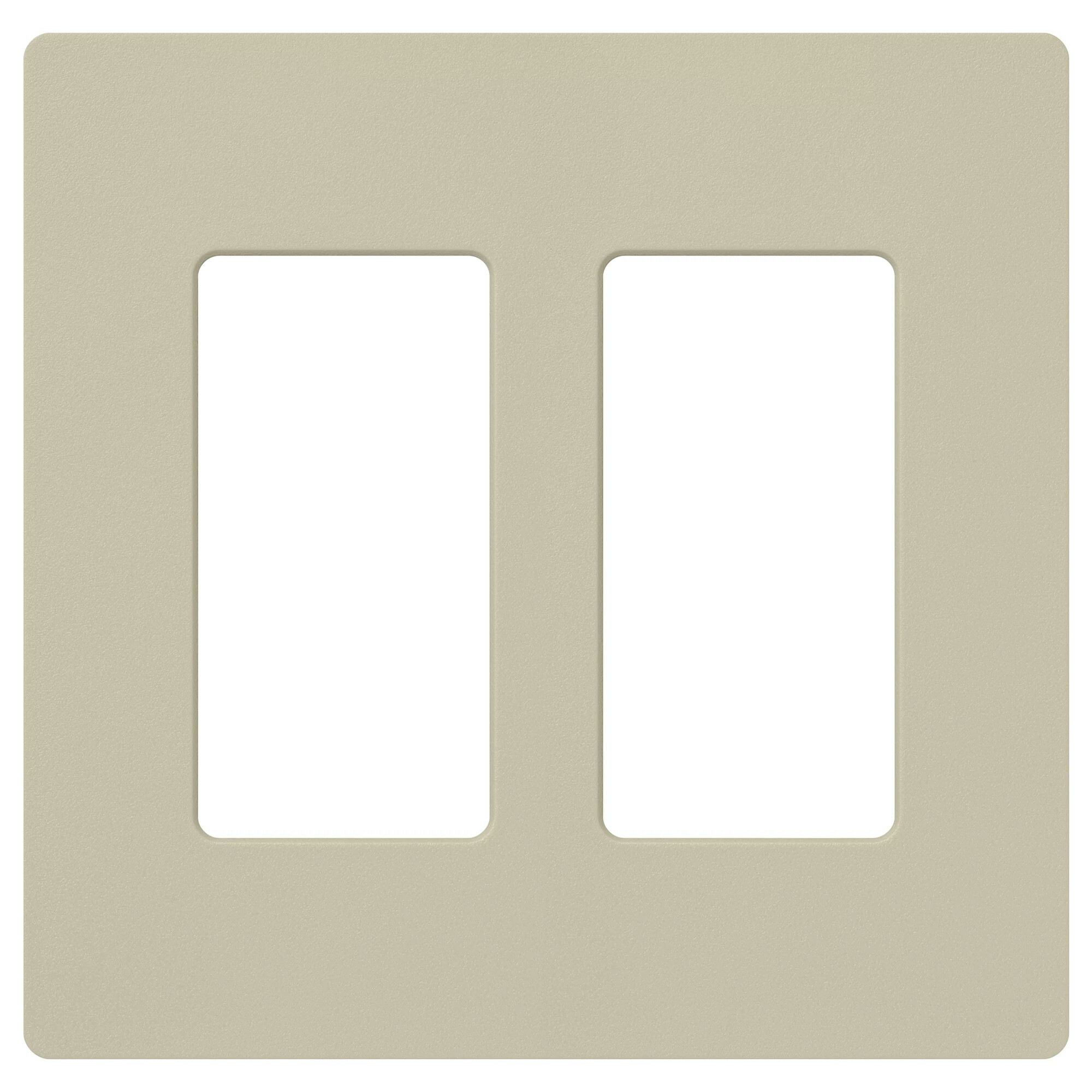 Claro Wallplate, Satin Finish, Two-gang in clay
