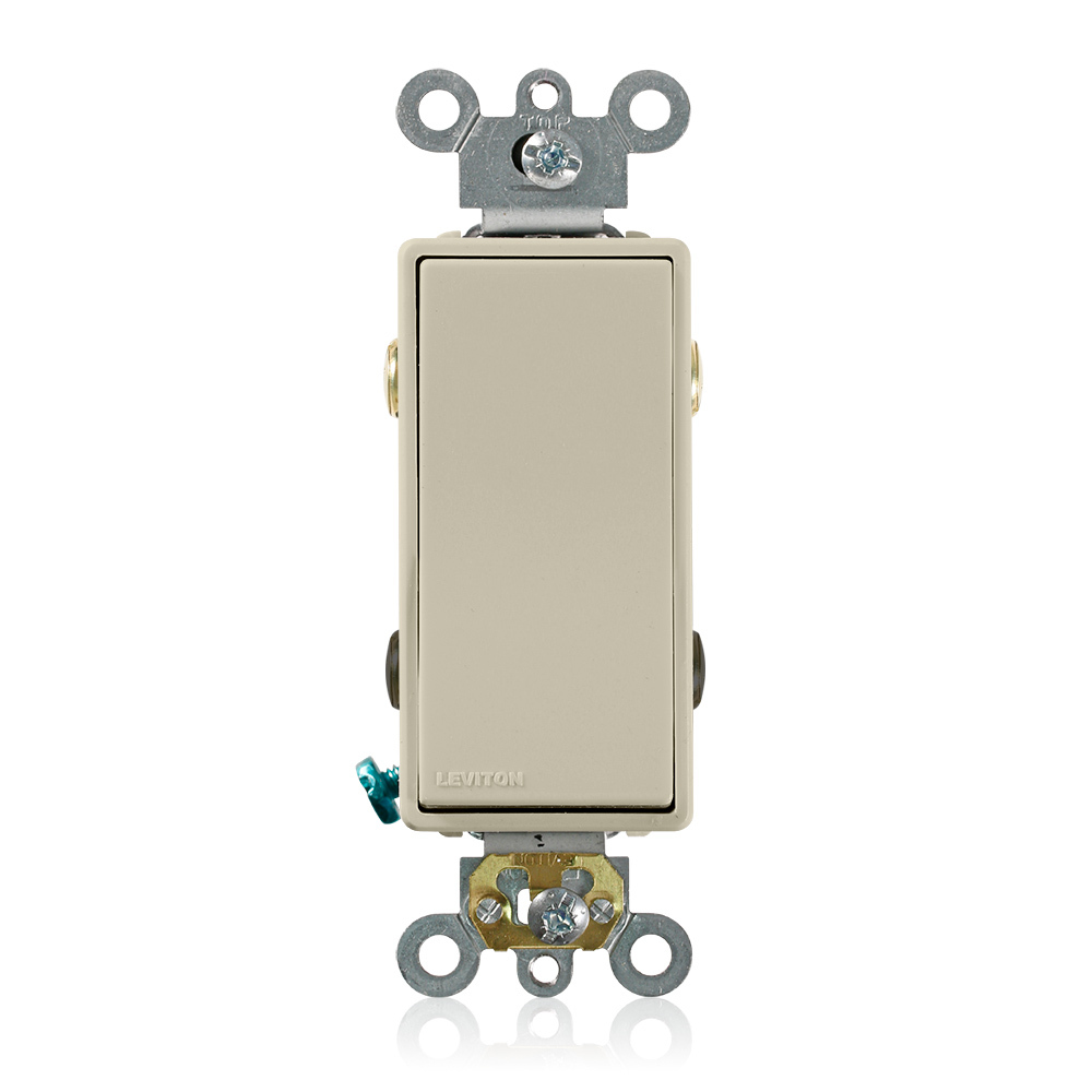 20-Amp 120/277-Volt Decora Plus Rocker 4-Way AC Quiet Switch, Ivory