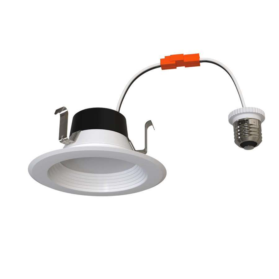 4'' RETROFIT 7/6/5W 5CCT 120V TRIAC/ELV ROUND WHITE BAFFLE TRIM