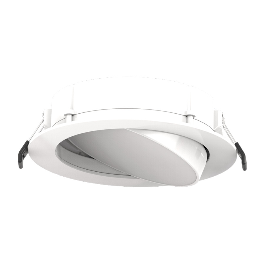 GIMBAL WAFER FA 6" ROUND 12W 950LM CRI90 5CCT 120V TRIAC SMOOTH WHITE