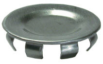 Knockout Seal, 1 in. Size, Steel material, Snap In mounting, Zinc Plated Finish