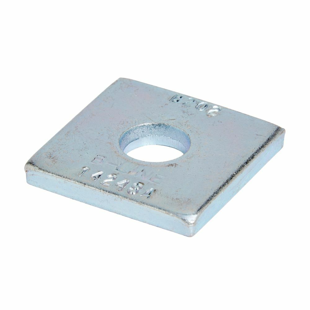Eaton B-Line series square washer, 1.62" H x 1.62" L x 1.62" W, Steel, Electro-plated, 5/8" bolt size, Square washer