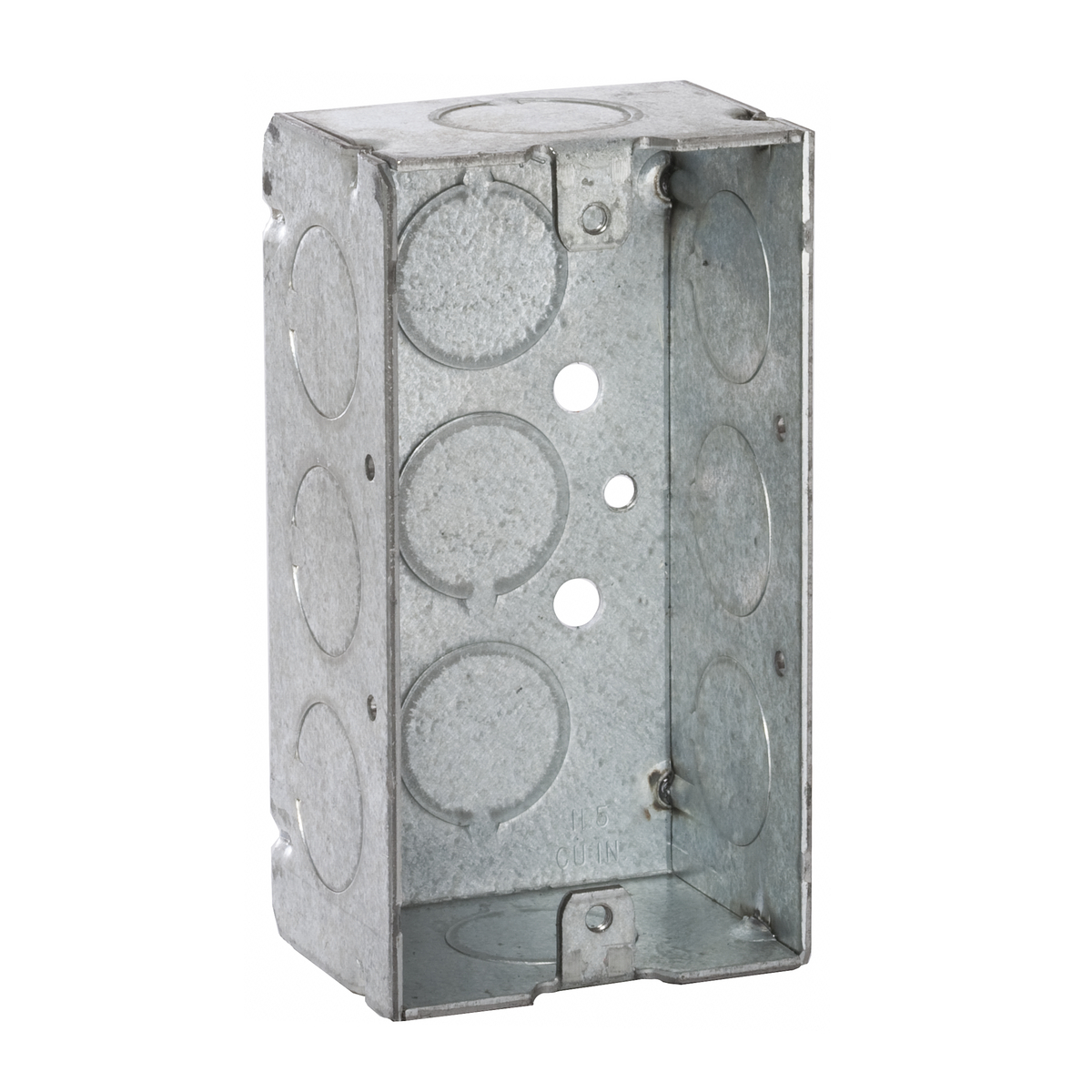 4 In. x 2 In. Handy Boxes, 1-1/2 In. Deep - Welded with Conduit KO's, Bar-Coded