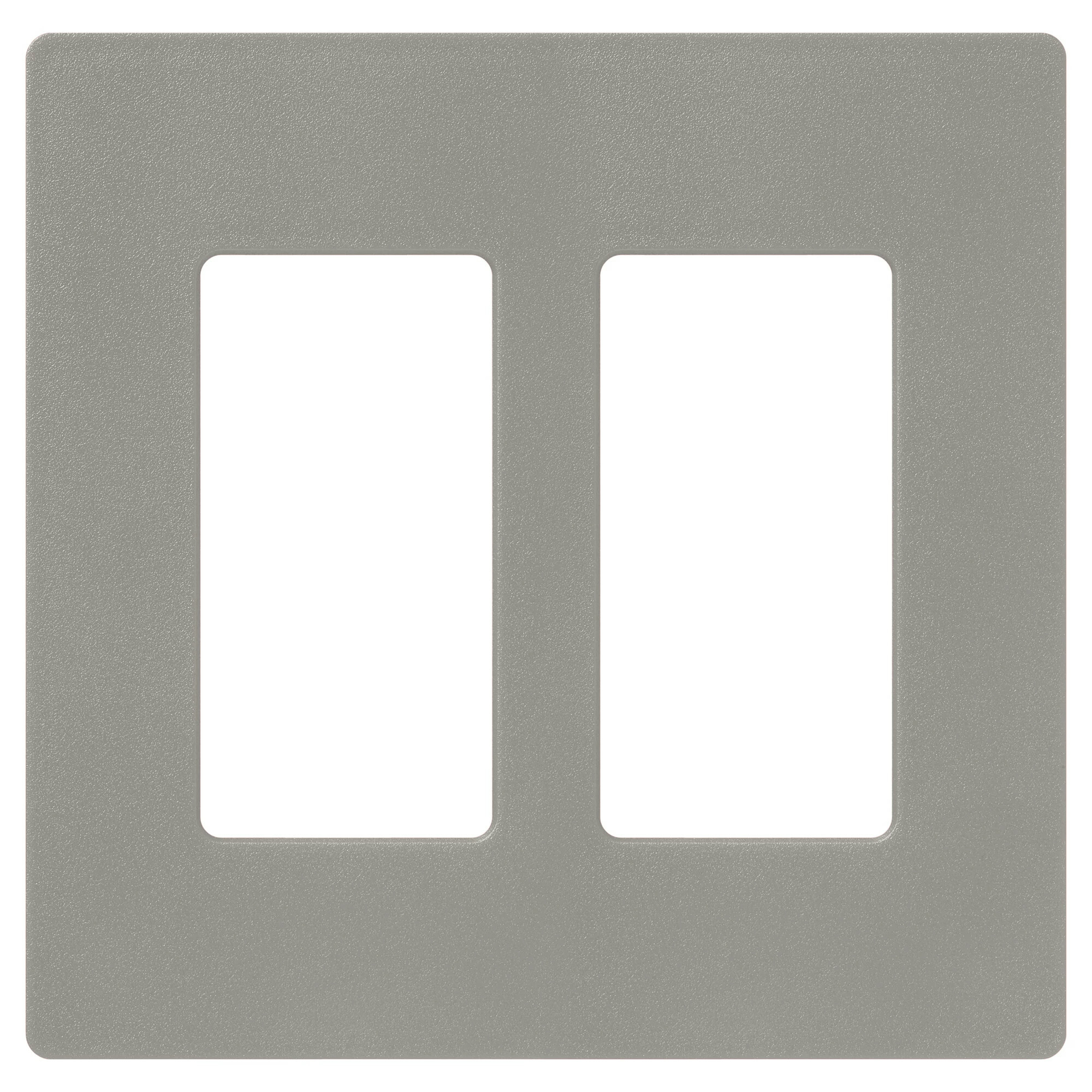 Claro Wallplate, Satin Finish, Two-gang in cobblestone