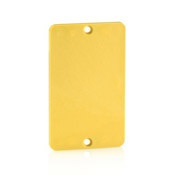 Coverplate, Standard Single-Gang, Thermoplastic, Blank, Yellow