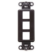 QuickPort Decora Insert, 3-Port, Brown