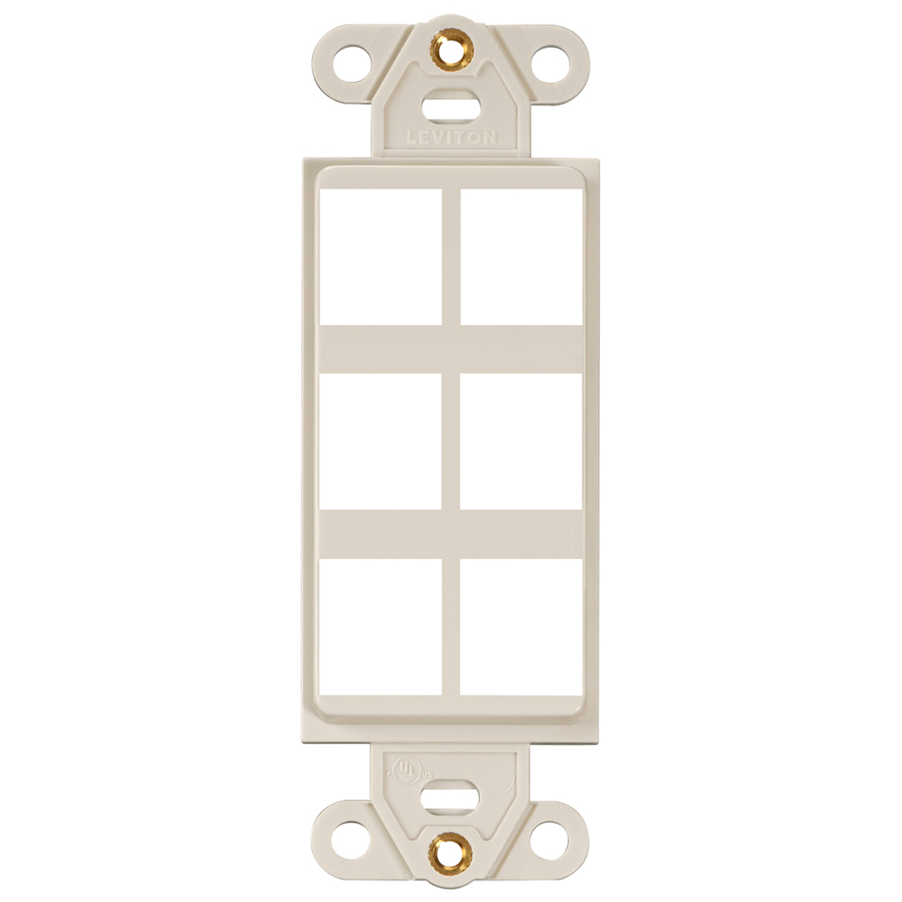 QuickPort Decora Insert, 6-Port, Light Almond