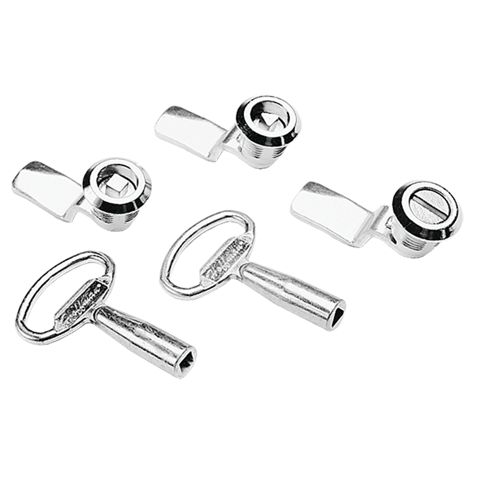 Latch Kit Type 4/12 Enclosure with Clamps, Slotted insert, Plated, Steel