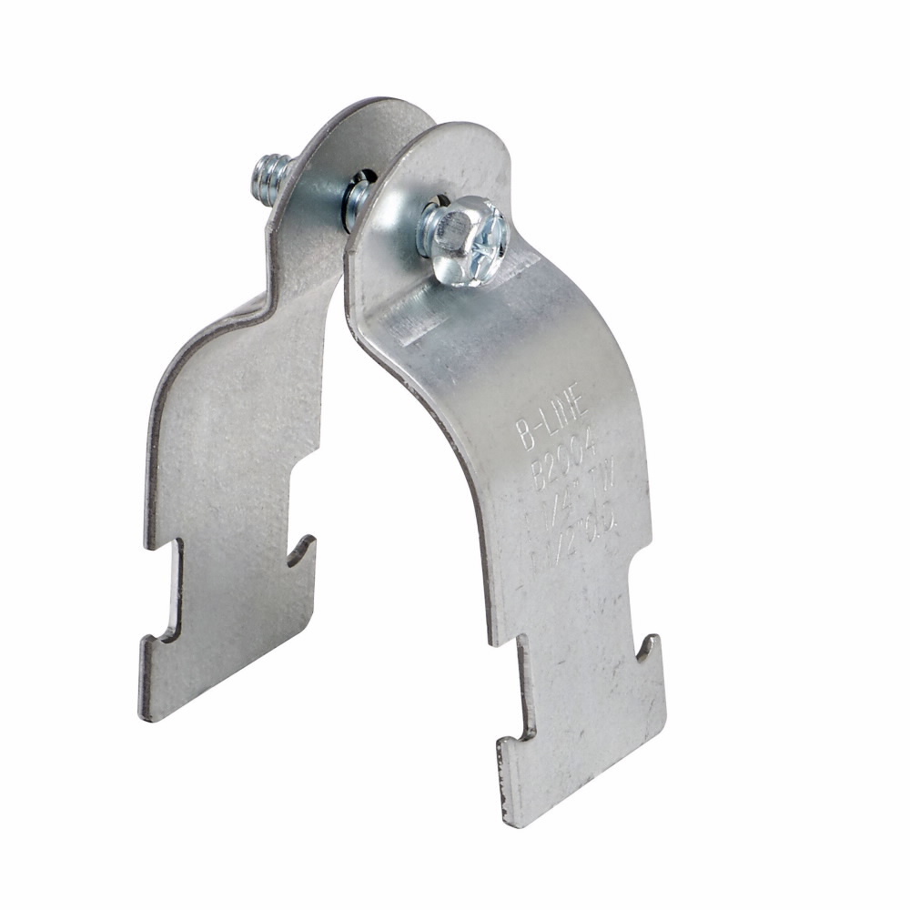 Eaton B-Line series O.D. pipe and conduit clamp, 0.1015" H x 3.78" L x 1.25" W, Aluminum, 800 Lbs load cap