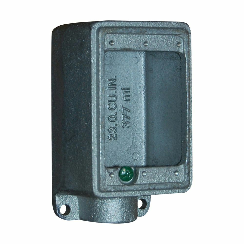 Eaton Crouse-Hinds series Condulet FD device box, Deep, Malleable iron, Single-gang, 1"