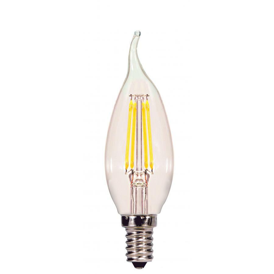 4 Watt CA11 LED Lamp - Clear - Candelabra Base - 4000K - 350 Lumens - 120 Volts
