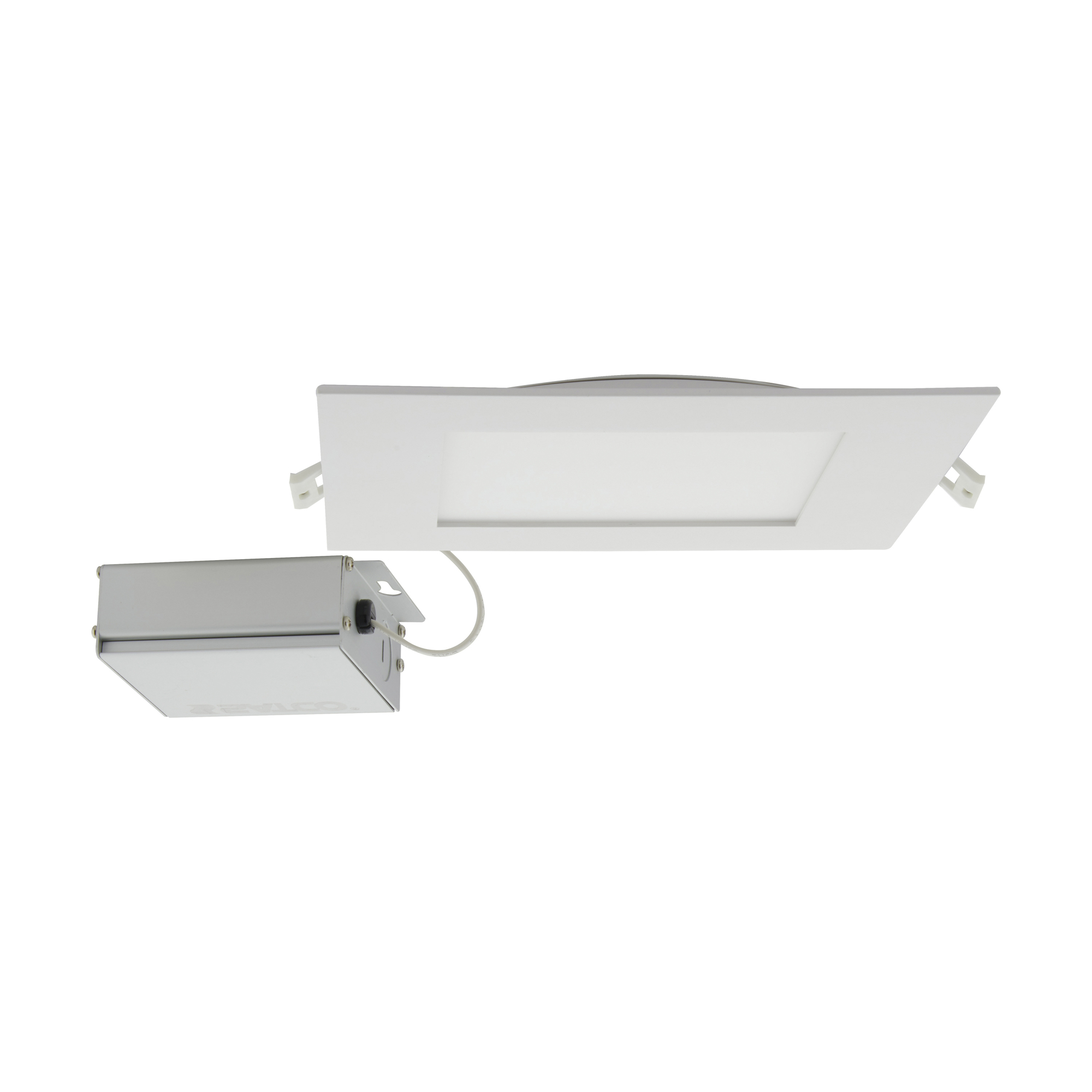 24W LED Direct Wire Downlight - Edge-lit 8 in. CCT Selectable - 120V Dimmable - Square Remote Driver