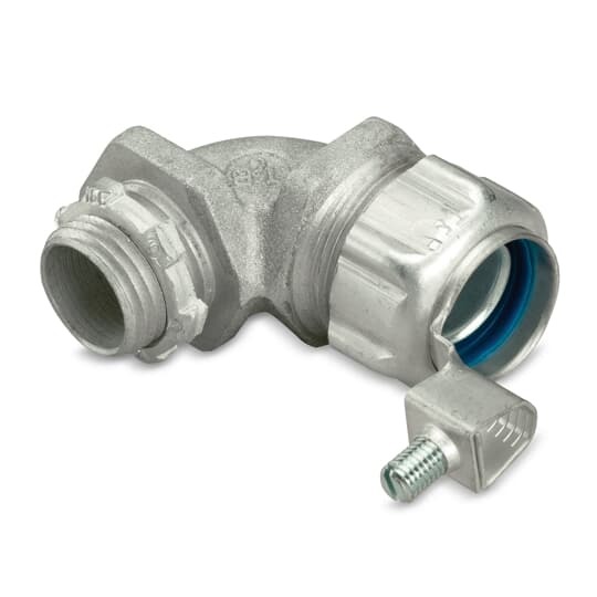 1-1/4 Inch 90 Degree Malleable Iron External Bonding Liquidtight Insulated Connector