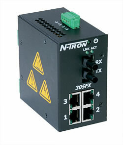 305FX Unmanaged Industrial Ethernet Switch, ST 15km