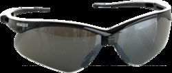 Nemesis Safety Glasses, Black Frame with Smoke Mirror Lens
