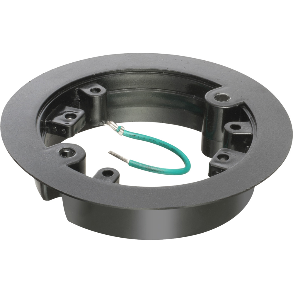 Non Metallic, gangable concrete floor box. Single Gang. Comes with (2) 1-1/4" plugs and mud cover.