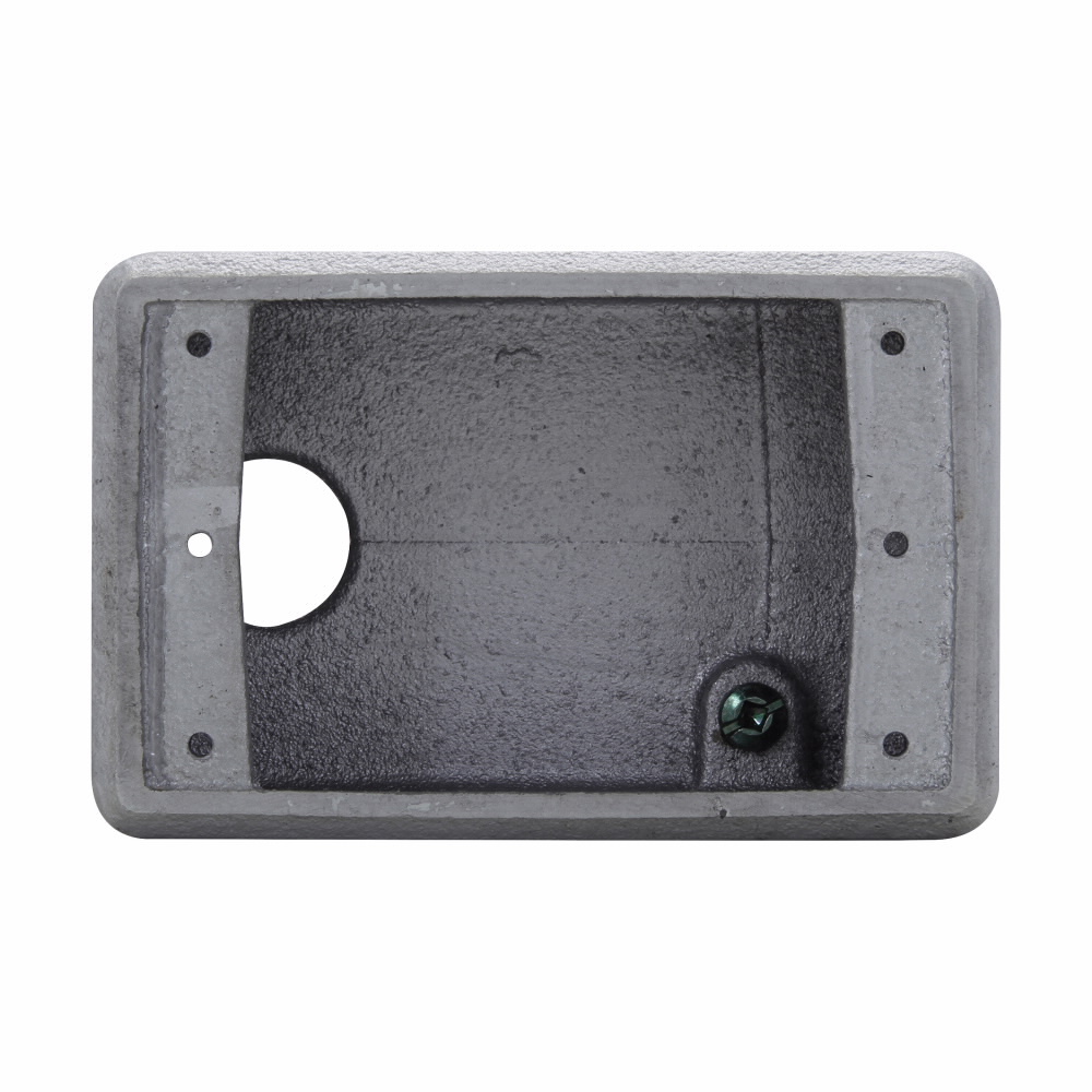 Eaton Crouse-Hinds series Condulet FD device box, Deep, Feraloy iron alloy, Single-gang, A shape, Back feed, 3/4"