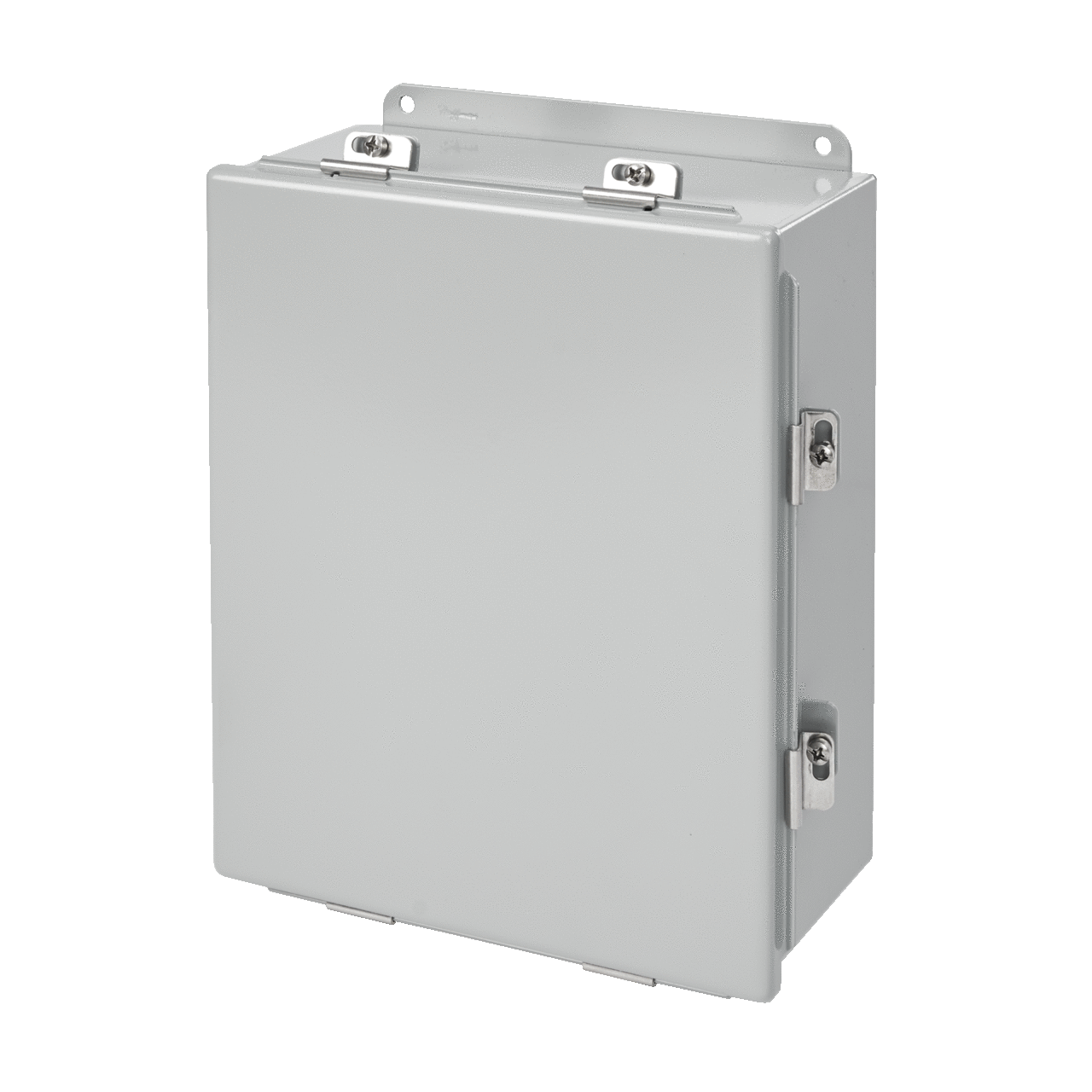 Continuous Hinge Enclosure with Clamps Type 4, 12x10x5, Gray, Mild Steel