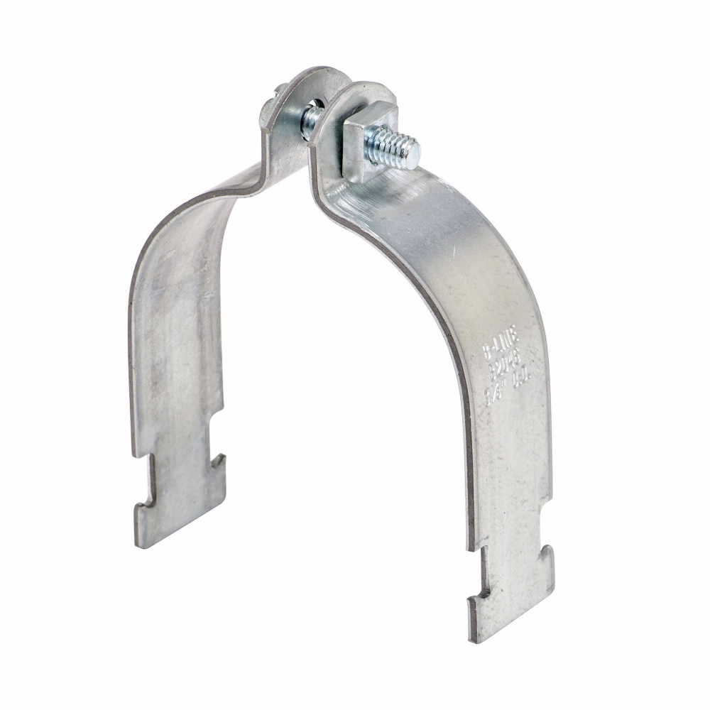 Eaton B-Line series O.D. pipe and conduit clamp, 0.1015" H x 5.8430" L x 1.25" W, Aluminum, 800 Lbs load cap