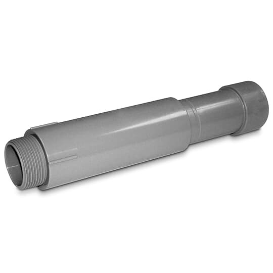 Male Terminal Adapter End Expansion Fitting, Size 1-1/4 Inch, Material PVC, Color Gray, For use with Schedule 40 and 80