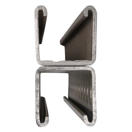 Channel, 12 Gauge, 1-5/8 Inch x 1-5/8 Inch, Length 20 Feet, Pre-Galvanized Steel, Back to Back Combination