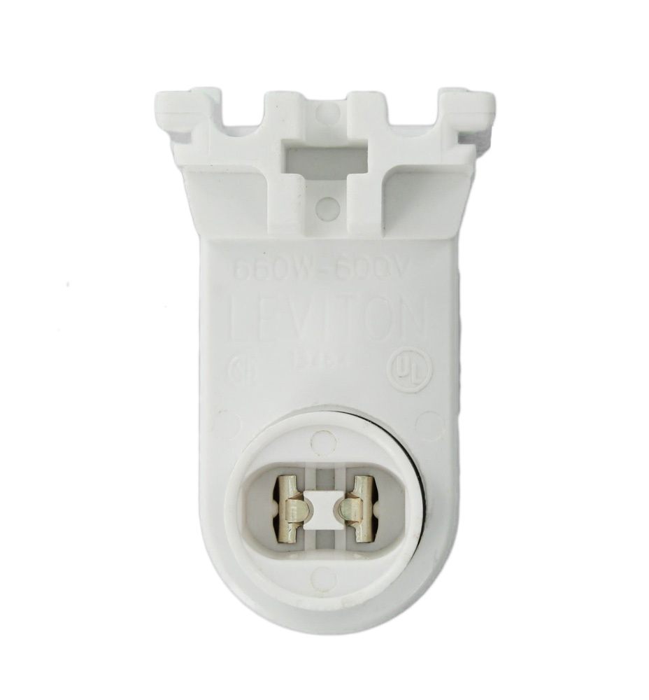 Fluorescent Lampholder, Pedestal Base With 20GA Side Grooves, 200 Bulk Pack