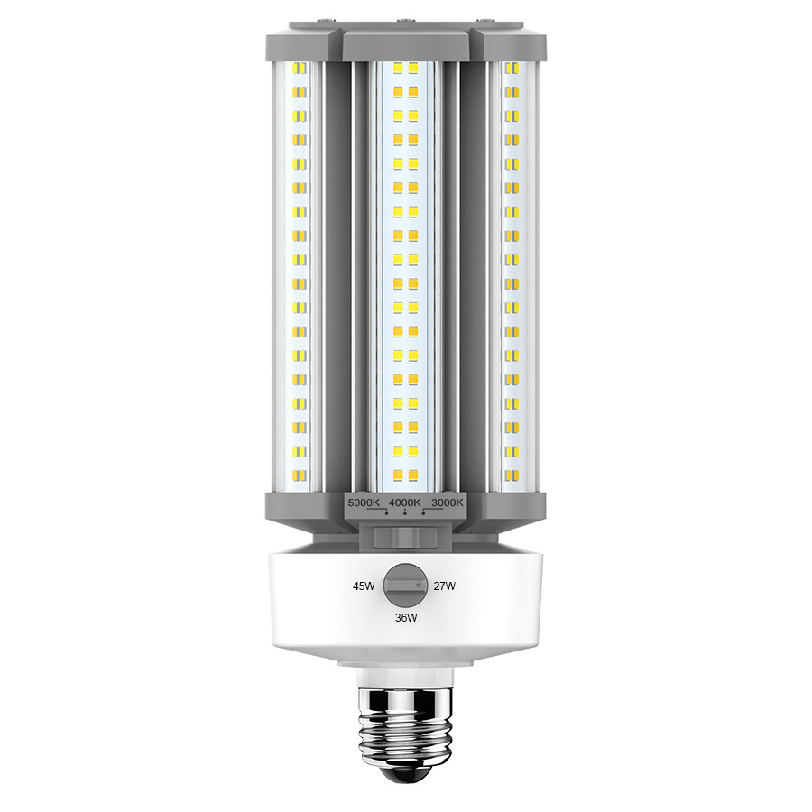 Hid Replacements 3915/5220/6525 Lumens Hid Field Adjustable Selectable 27/36/45W Base E26 80CRI Selectable 3000/4000/5000K Ballast Bypass 3-Pin Sensor Port