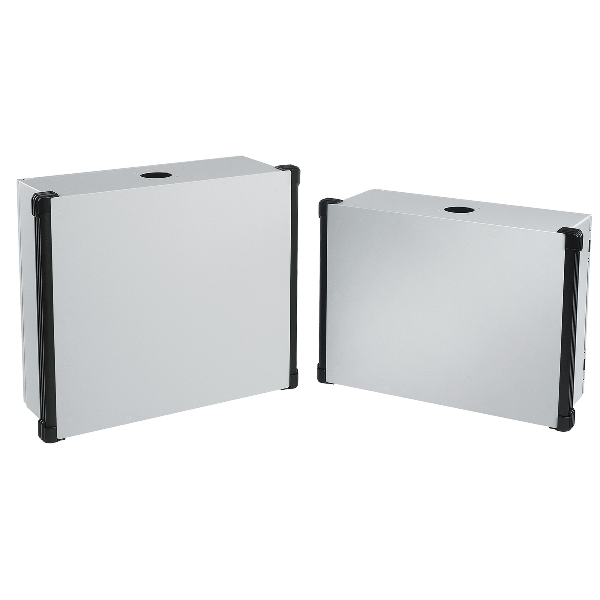 Concept HMI Enclosure Black Handle Type 4, 350x450x180mm, Light Gray, Mild Steel