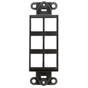 QuickPort Decora Insert, 6-Port, Brown